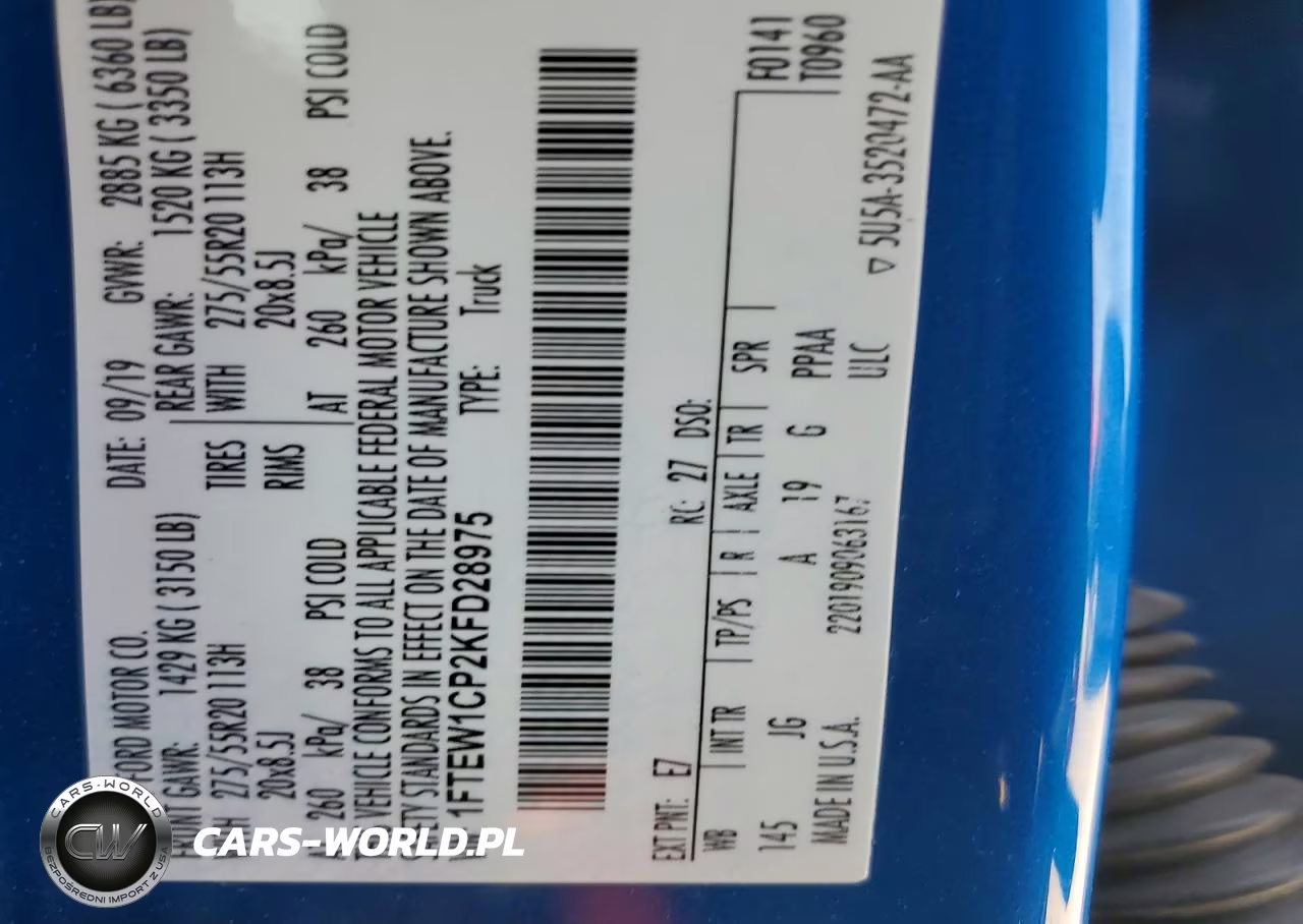 2019 Ford F150 Supercrew VIN:1FTEW1CP2KFD28975 - 12
