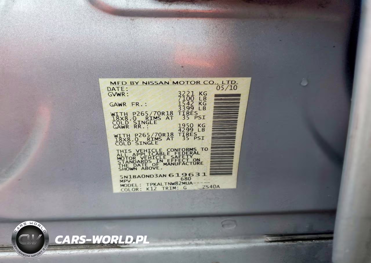 2010 Nissan Armada Se VIN:5N1BA0ND3AN619631 - 13