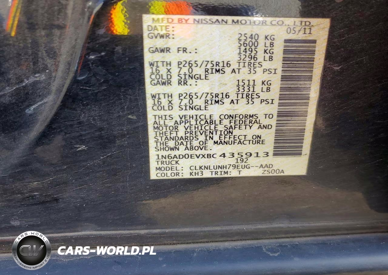 2011 Nissan Frontier S VIN:1N6AD0EVXBC435913 - 12