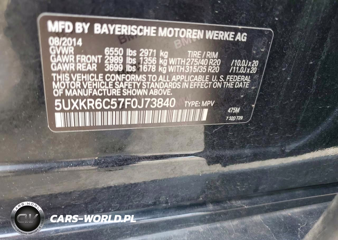 2015 BMW X5 xDrive50I VIN:5UXKR6C57F0J73840 - 13