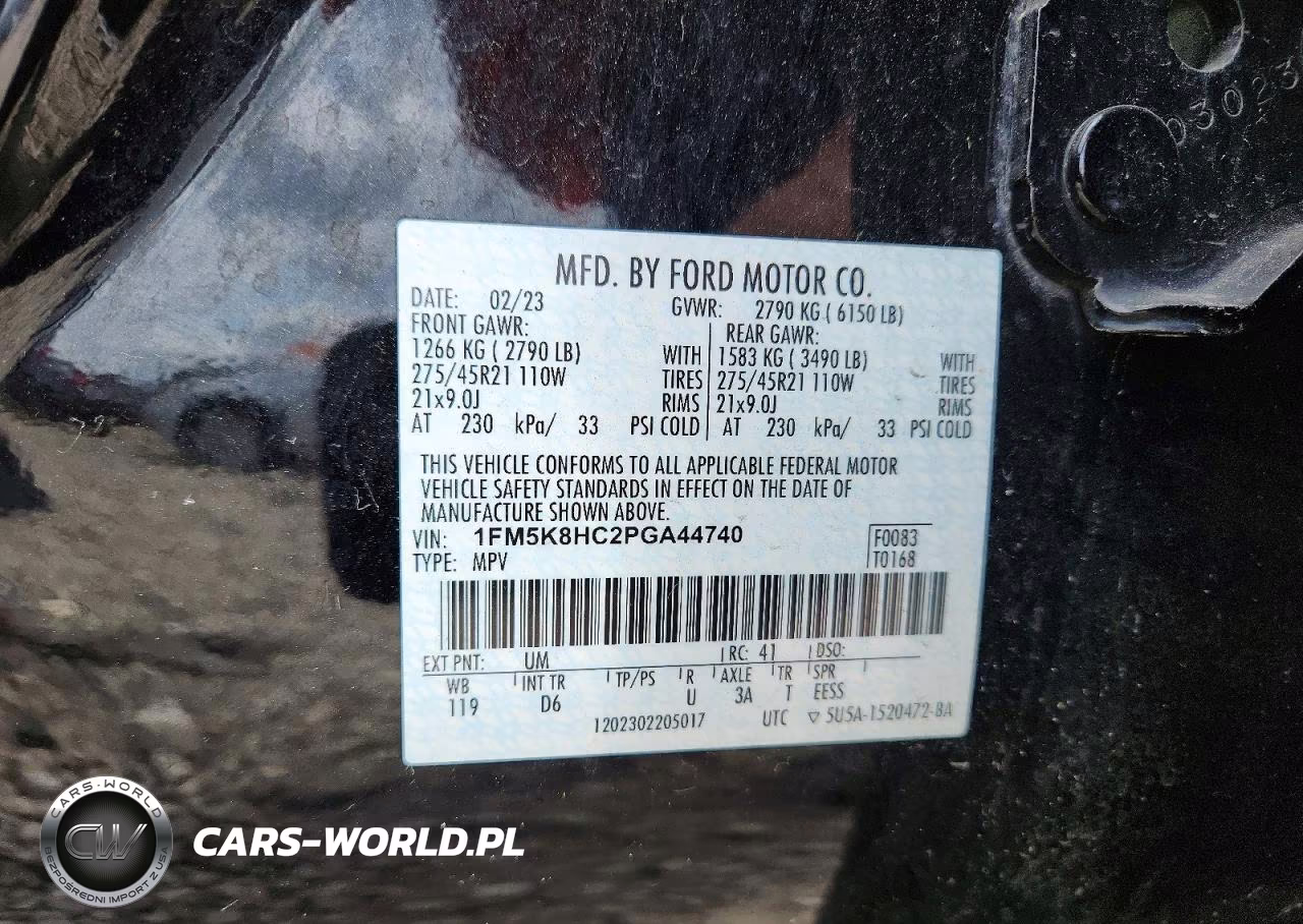 2023 Ford Explorer Platinum VIN:1FM5K8HC2PGA44740 - 13