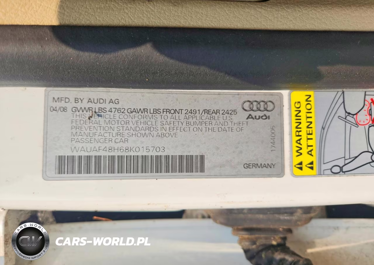 2008 Audi A4 2.0T Cabriolet VIN:WAUAF48H68K015703 - 12