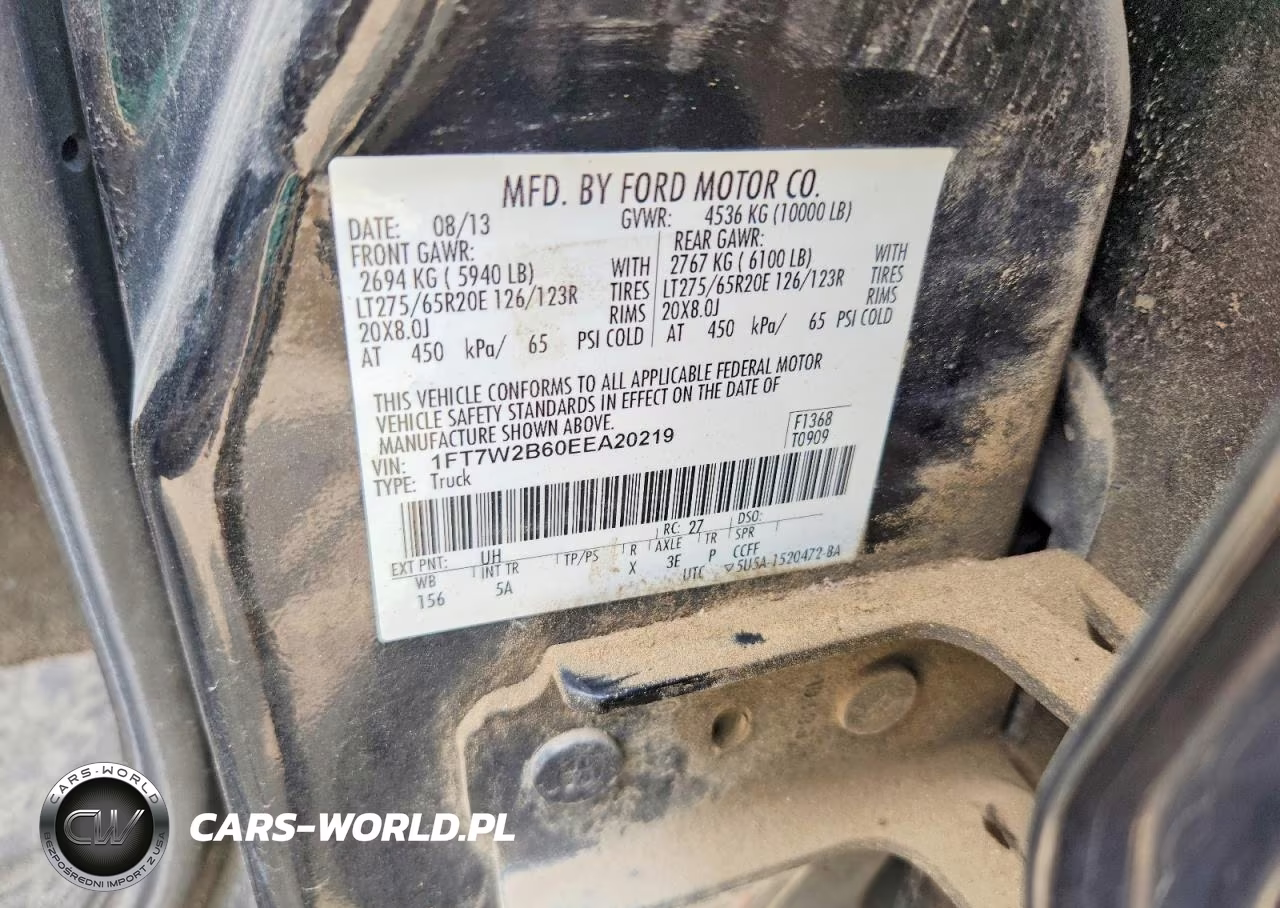 2014 Ford F250 Super Duty VIN:1FT7W2B60EEA20219 - 12