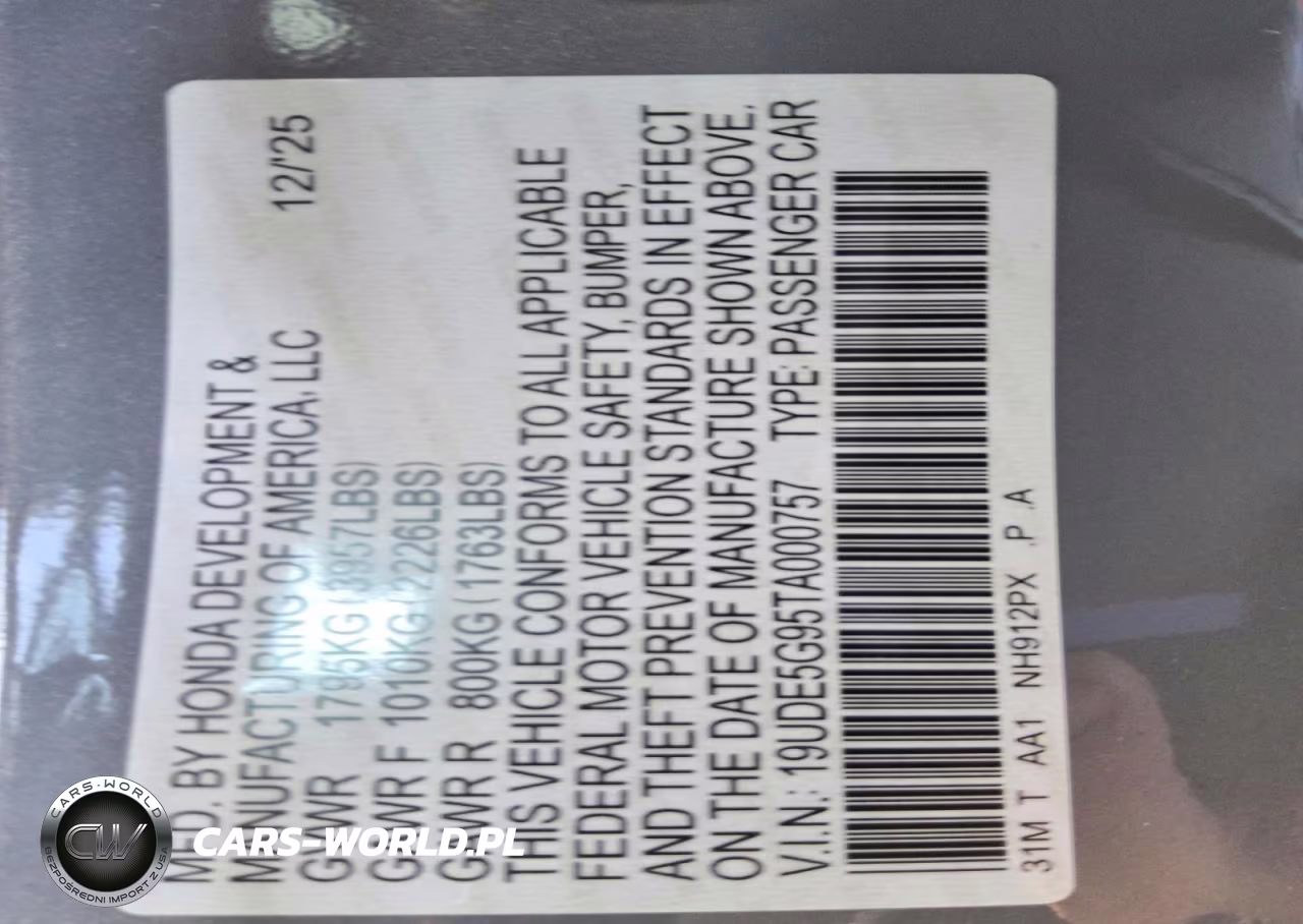 2026 Acura Integra Type S VIN:19UDE5G95TA000757 - 12