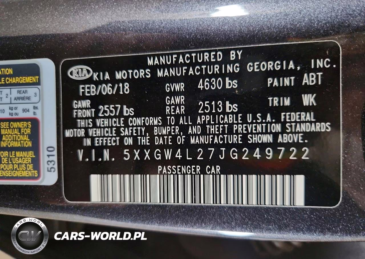 2018 Kia Optima Sx VIN:5XXGW4L27JG249722 - 13