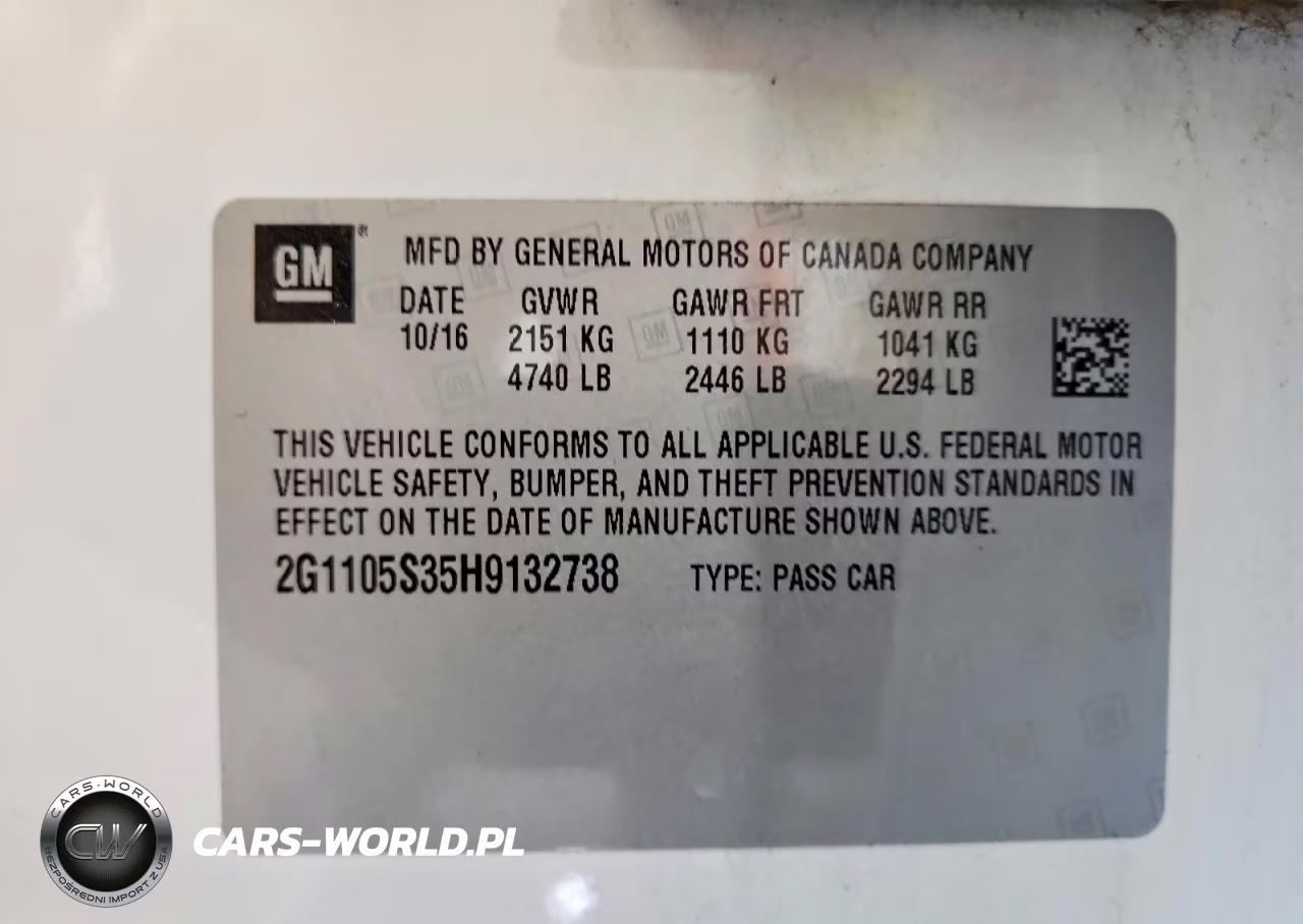 2017 Chevrolet Impala Lt VIN:2G1105S35H9132738 - 12