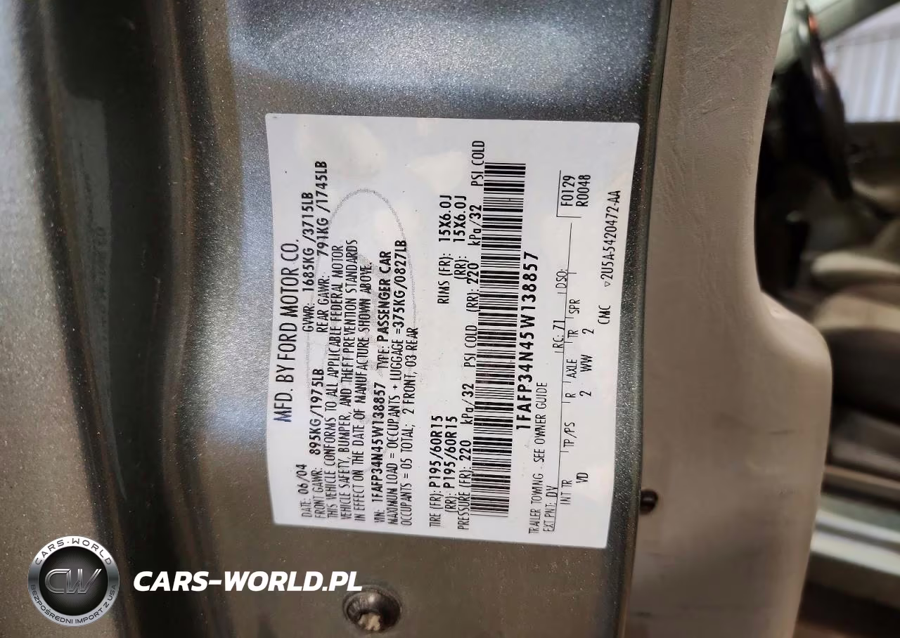 2005 Ford Focus Zx4 VIN:1FAFP34N45W138857 - 12