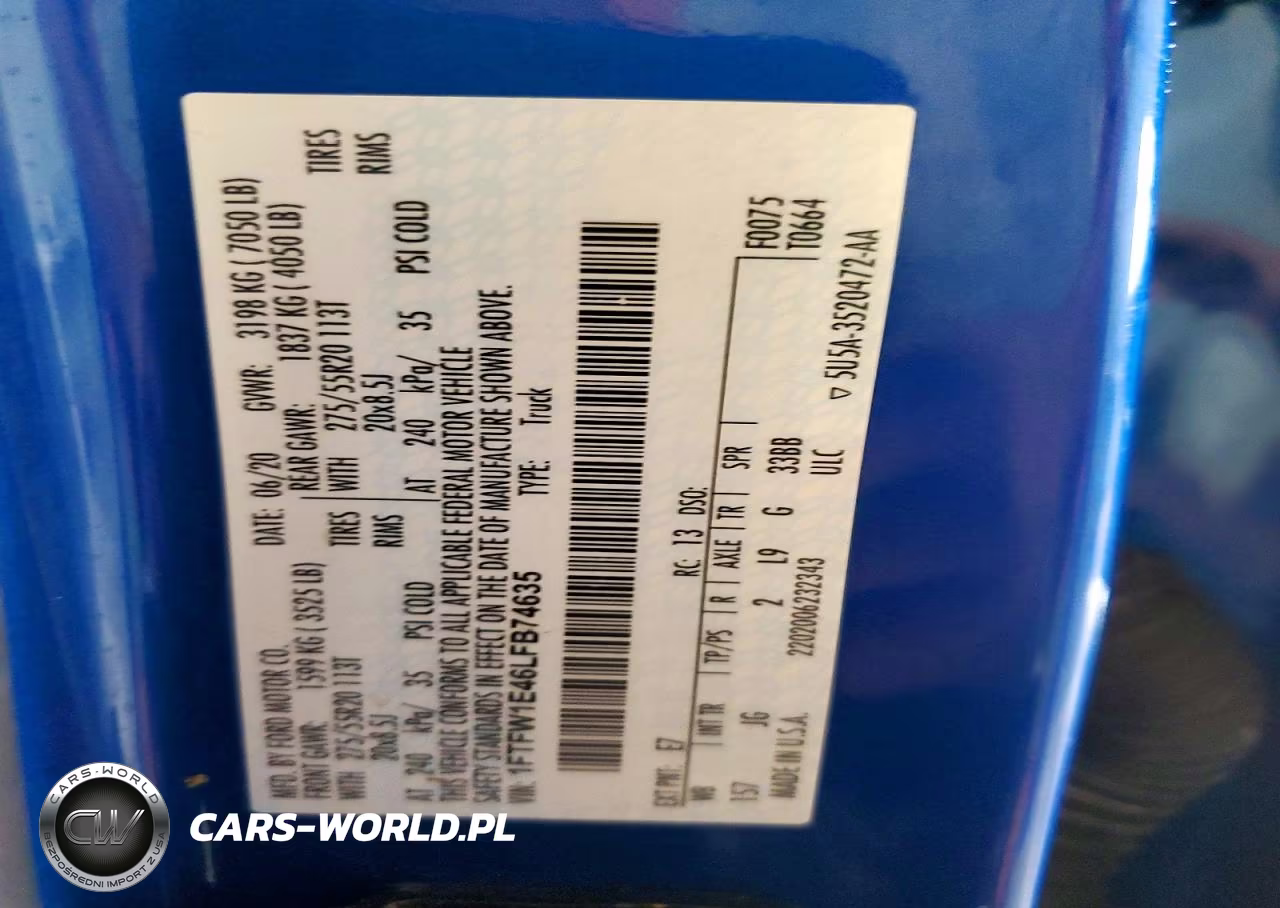 2020 Ford F150 Supercrew VIN:1FTFW1E46LFB74635 - 13