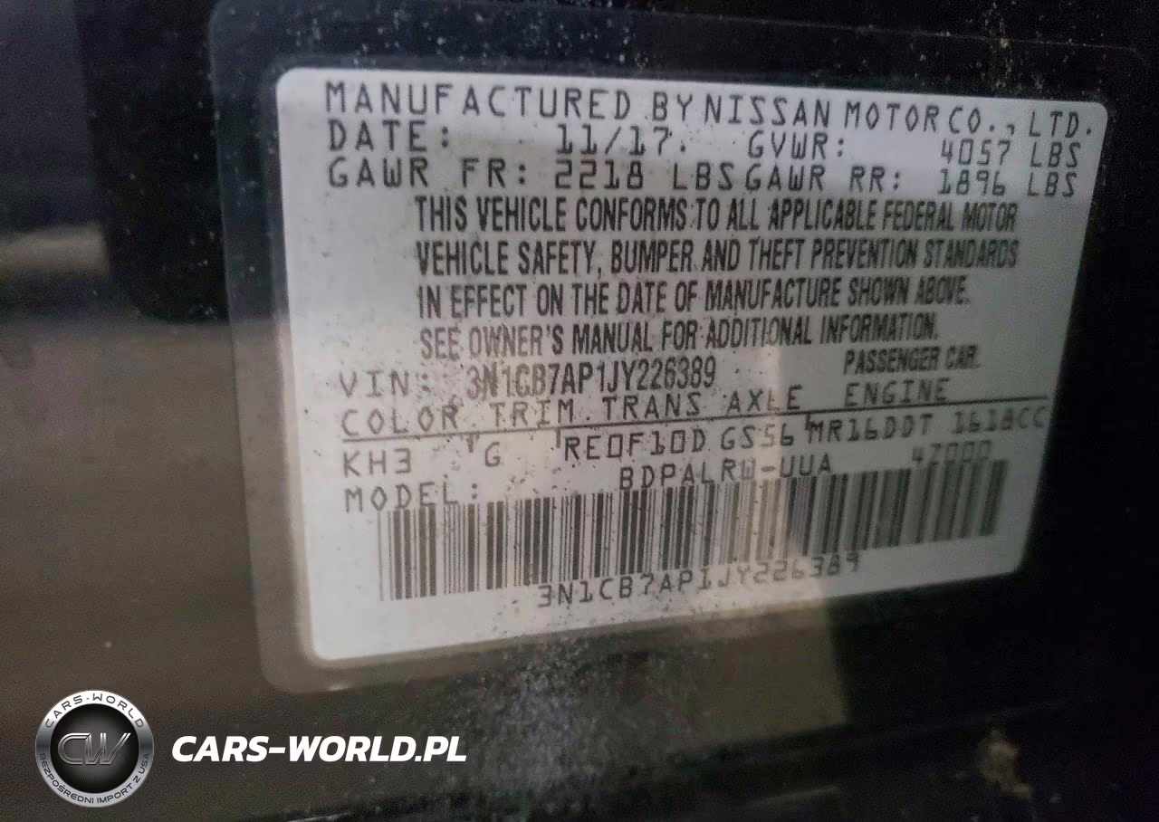 2018 Nissan Sentra Sr Turbo VIN:3N1CB7AP1JY226389 - 12
