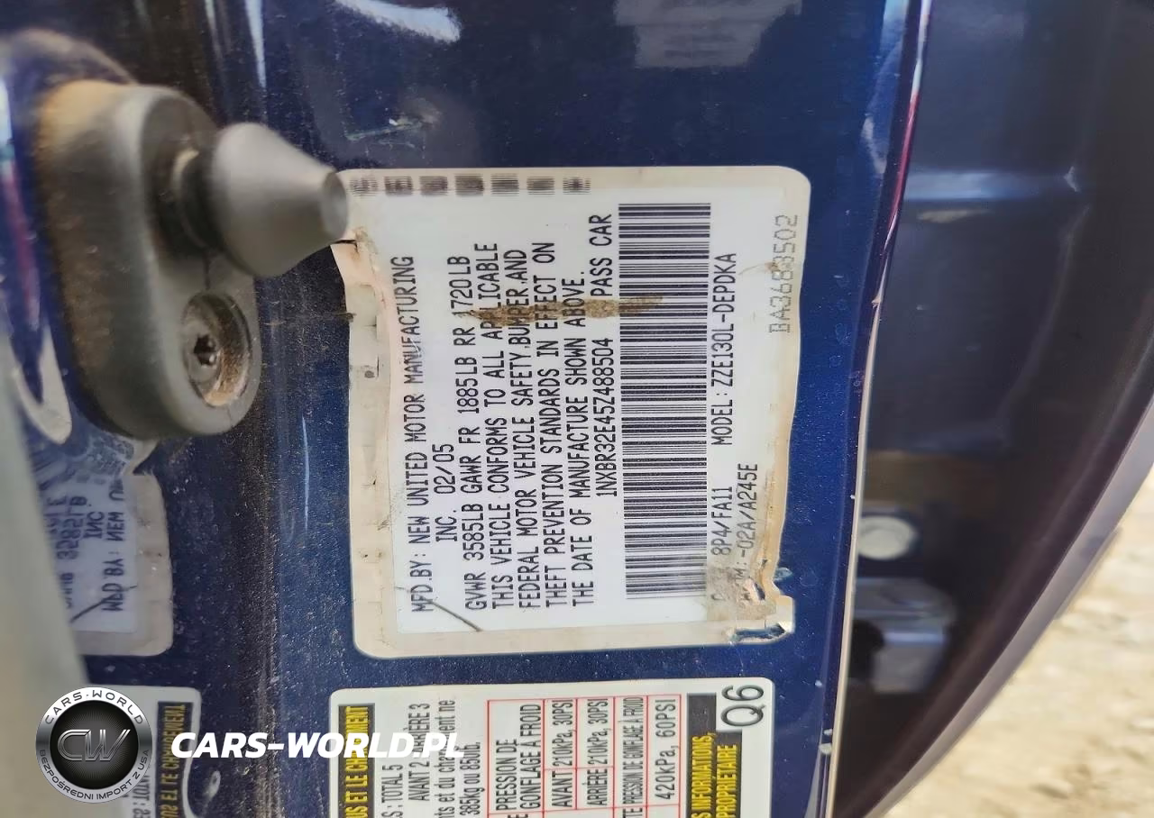 2005 Toyota Corolla Ce VIN:1NXBR32E45Z488504 - 13
