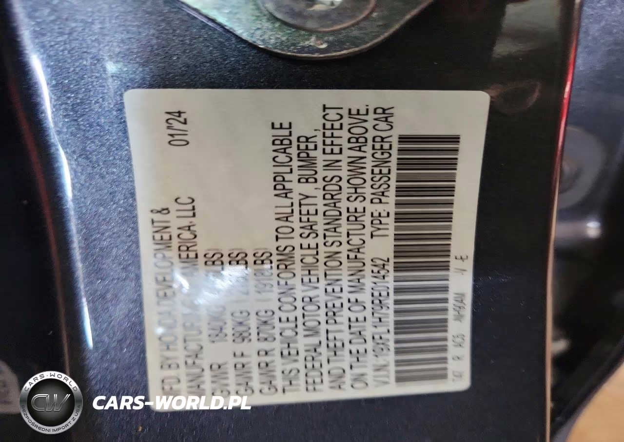 2024 Honda Civic Exl VIN:19XFL1H79RE014542 - 12