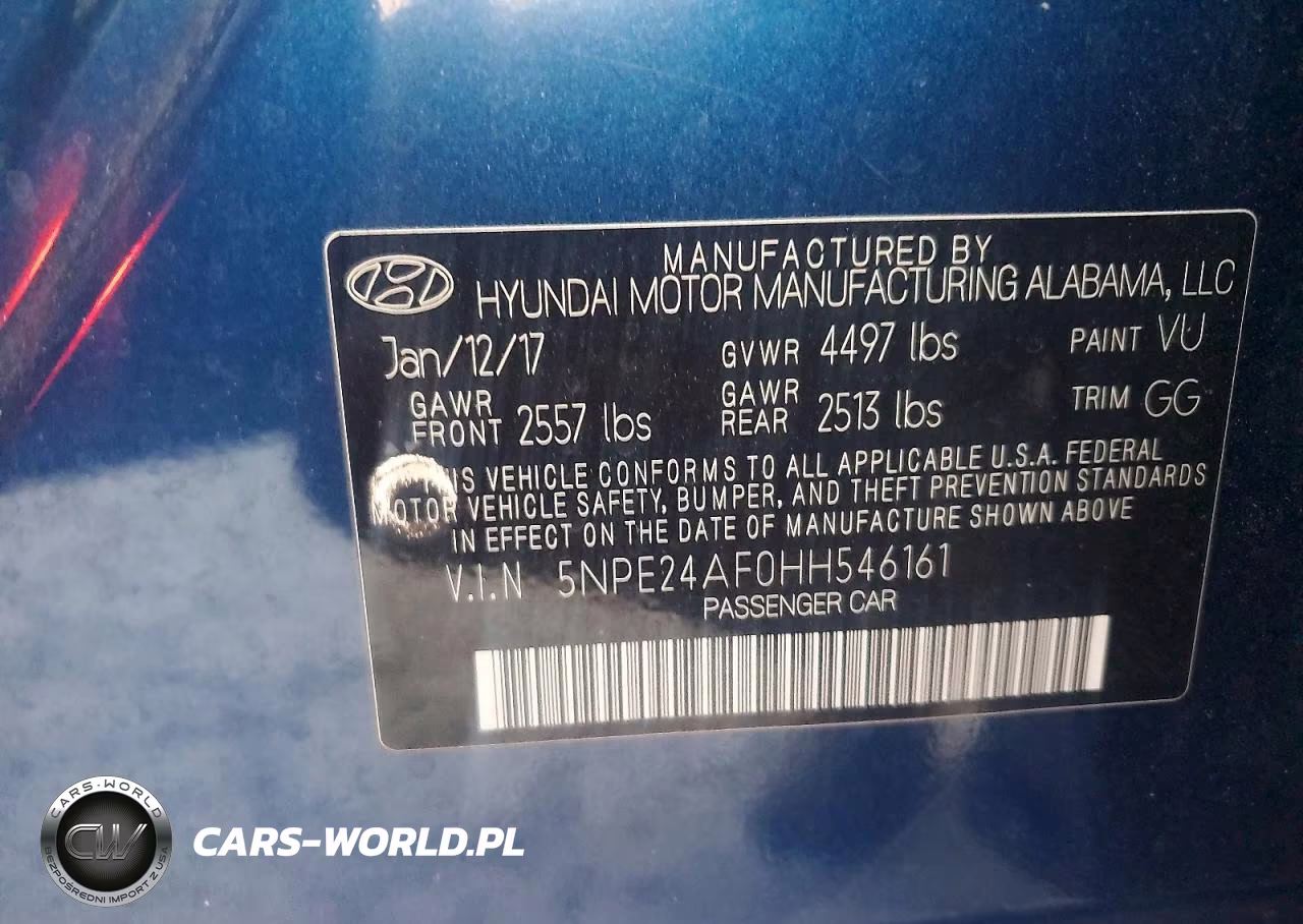 2017 Hyundai Sonata Se VIN:5NPE24AF0HH546161 - 12