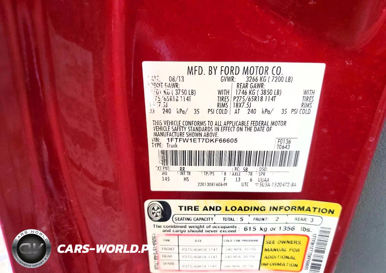 2013 Ford F150 Supercrew VIN:2FTFW1ET7DKF66605 - 12