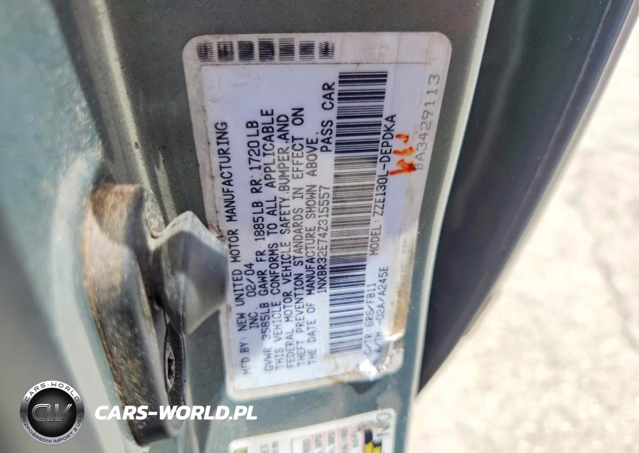 2004 Toyota Corolla Ce VIN:1NXBR32E74Z315557 - 12