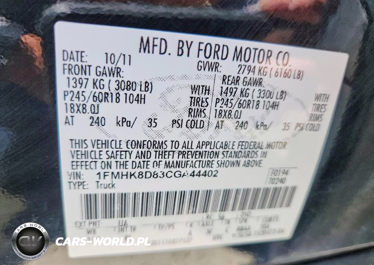 2012 Ford Explorer Xlt VIN:1FMHK8D83CGA44402 - 13