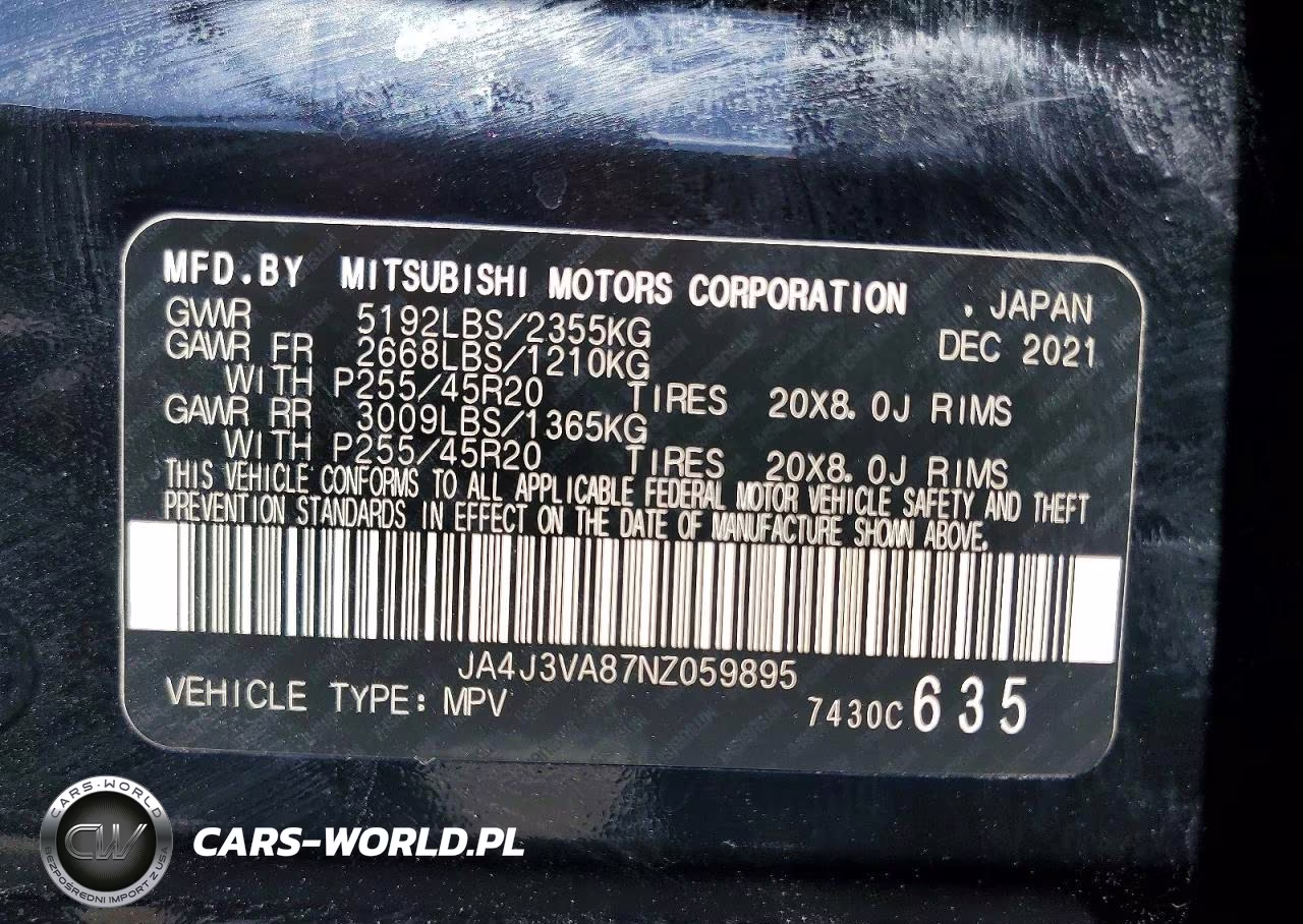 2022 Mitsubishi Outlander Sel VIN:JA4J3VA87NZ059895 - 13