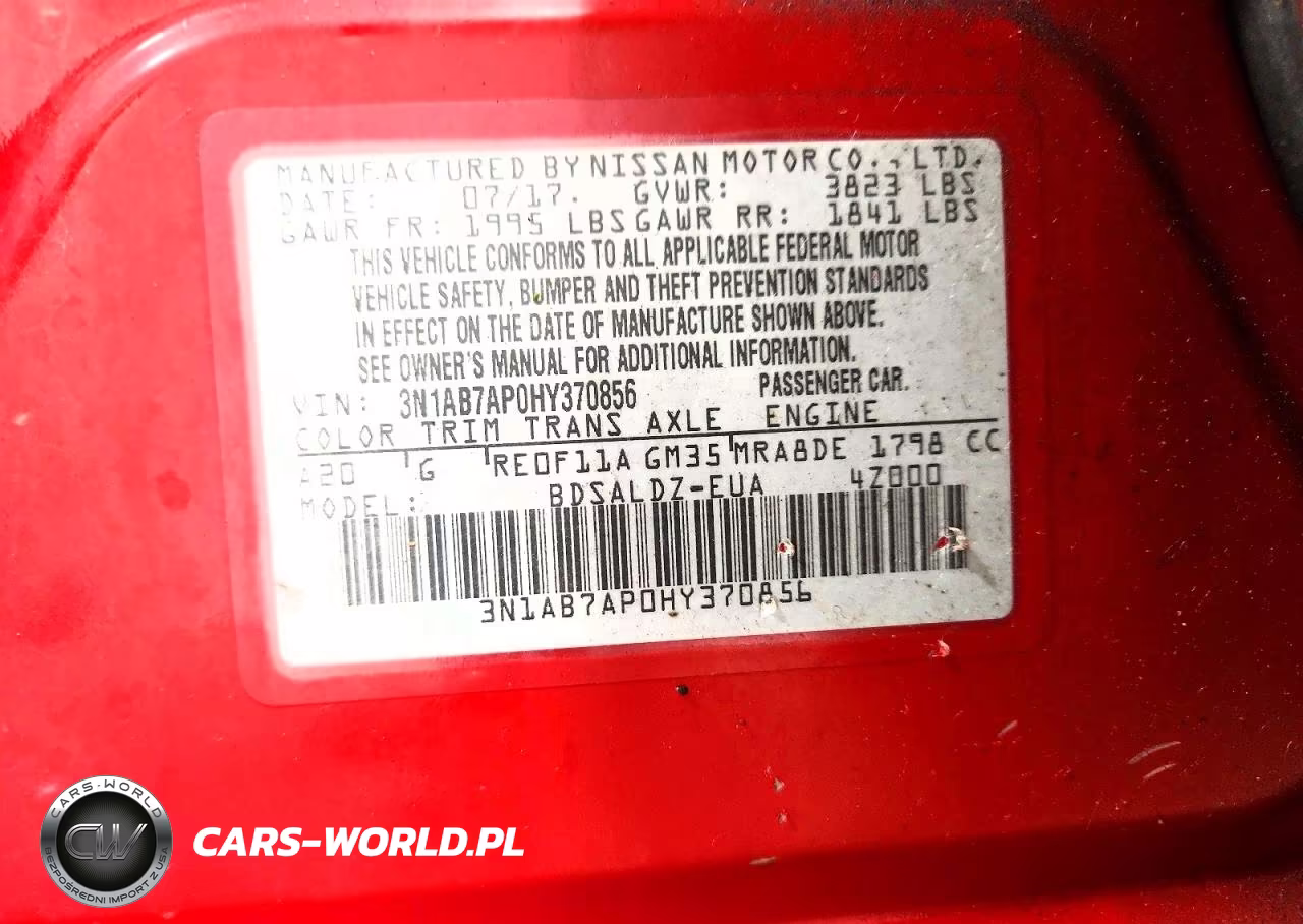 2017 Nissan Sentra Sv VIN:3N1AB7AP0HY370856 - 12