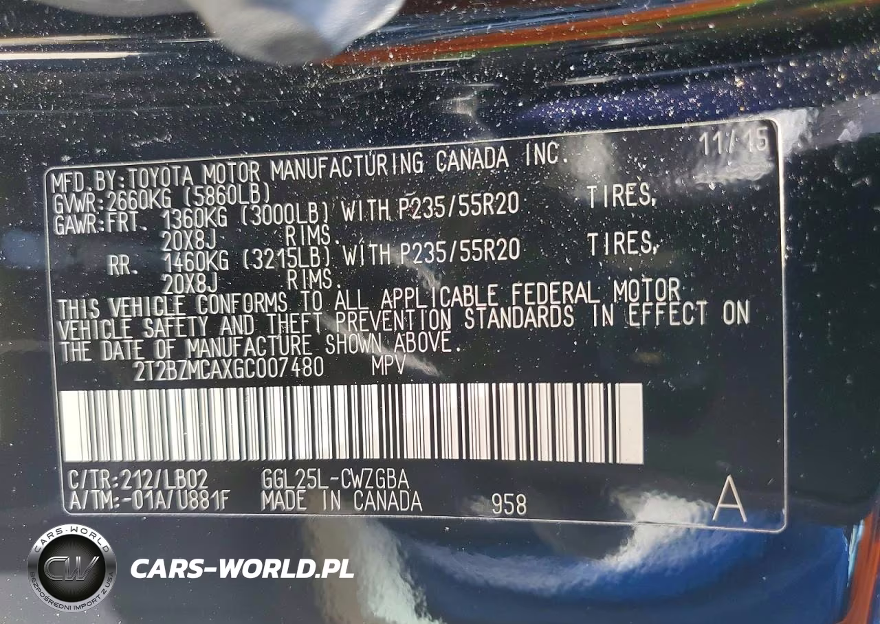 2016 Lexus Rx 350 Base VIN:2T2BZMCAXGC007480 - 12