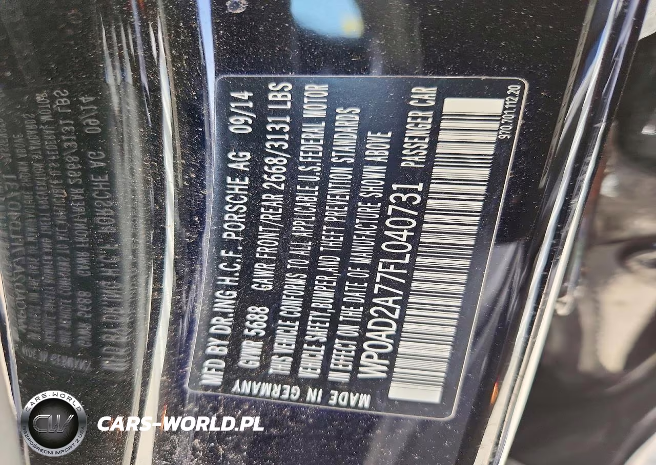 2015 Porsche Panamera Se Hybrid VIN:WP0AD2A77FL040731 - 12