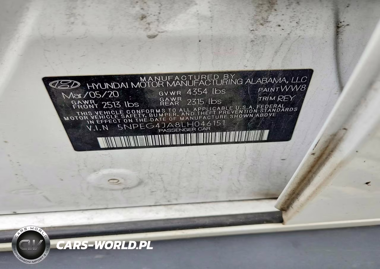 2020 Hyundai Sonata Se VIN:5NPEG4JA8LH046151 - 12