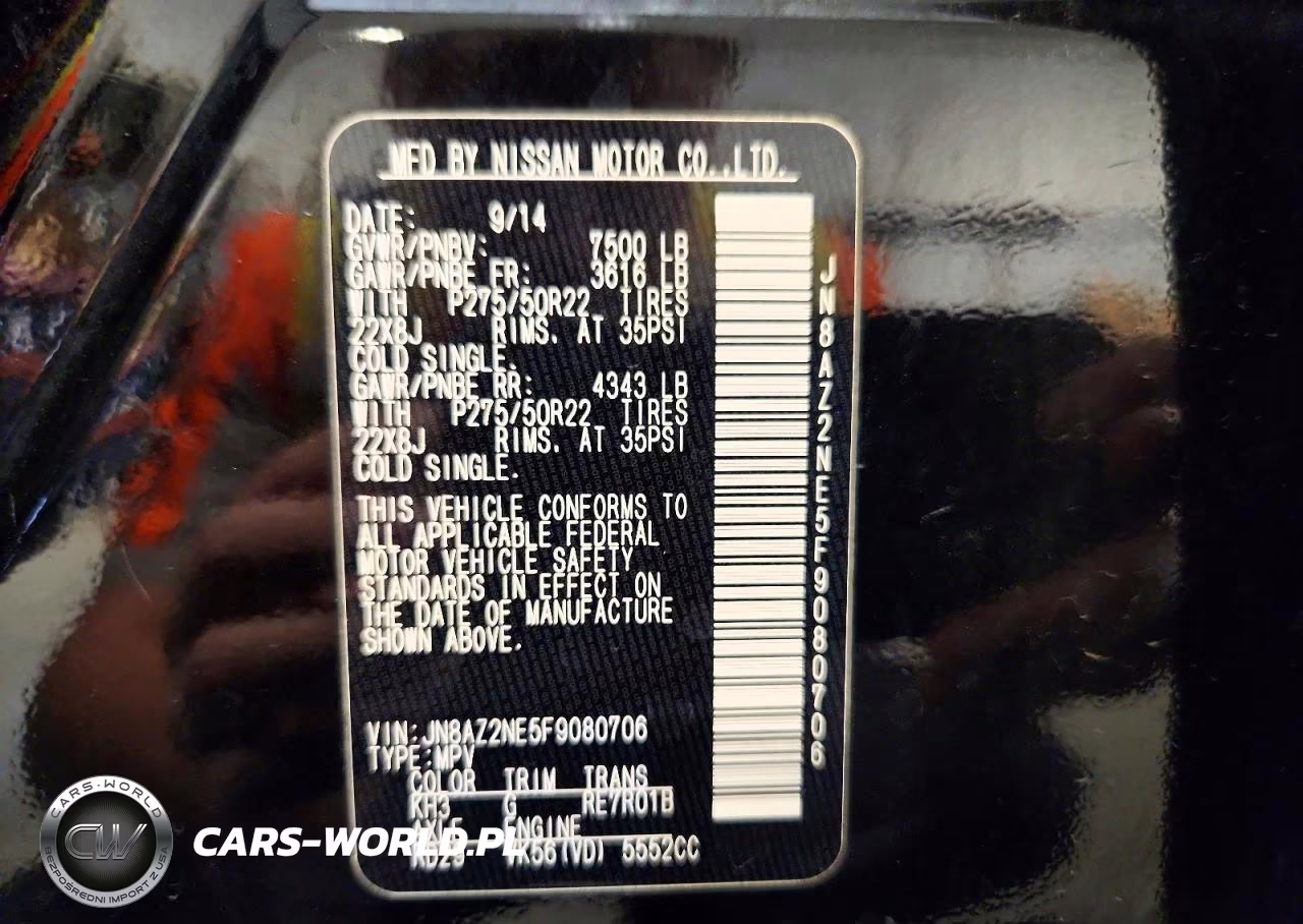 2015 Infiniti Qx80 Base VIN:JN8AZ2NE5F9080706 - 13