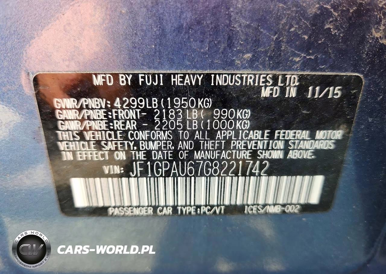 2016 Subaru Impreza Sport Limited VIN:JF1GPAU67G8221742 - 13