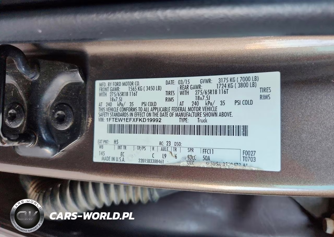 2015 Ford F150 Supercrew VIN:1FTEW1EFXFKD19992 - 12