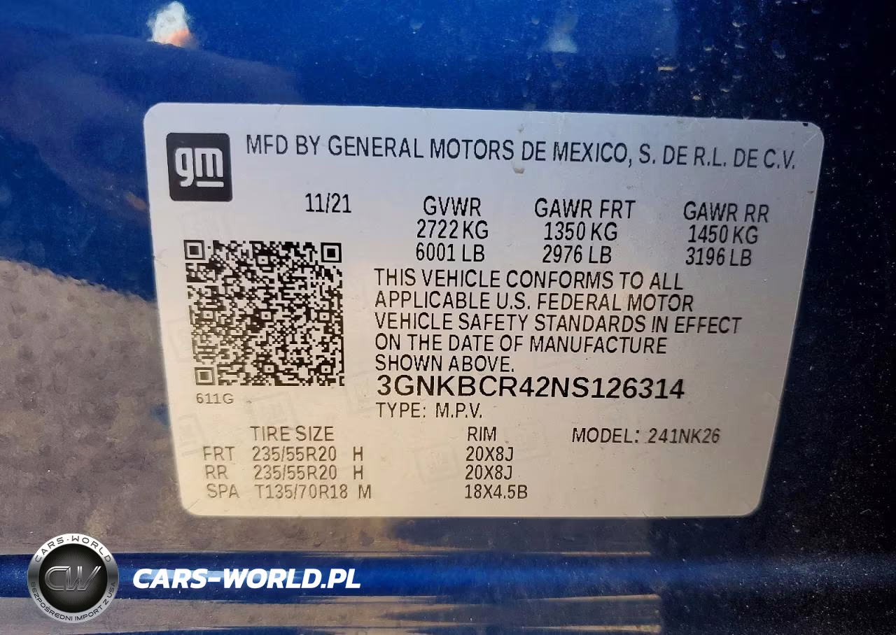 2022 Chevrolet Blazer 2Lt VIN:3GNKBCR42NS126314 - 12