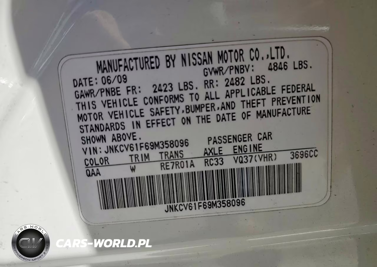 2009 Infiniti G37 Sedan X VIN:JNKCV61F69M358096 - 12
