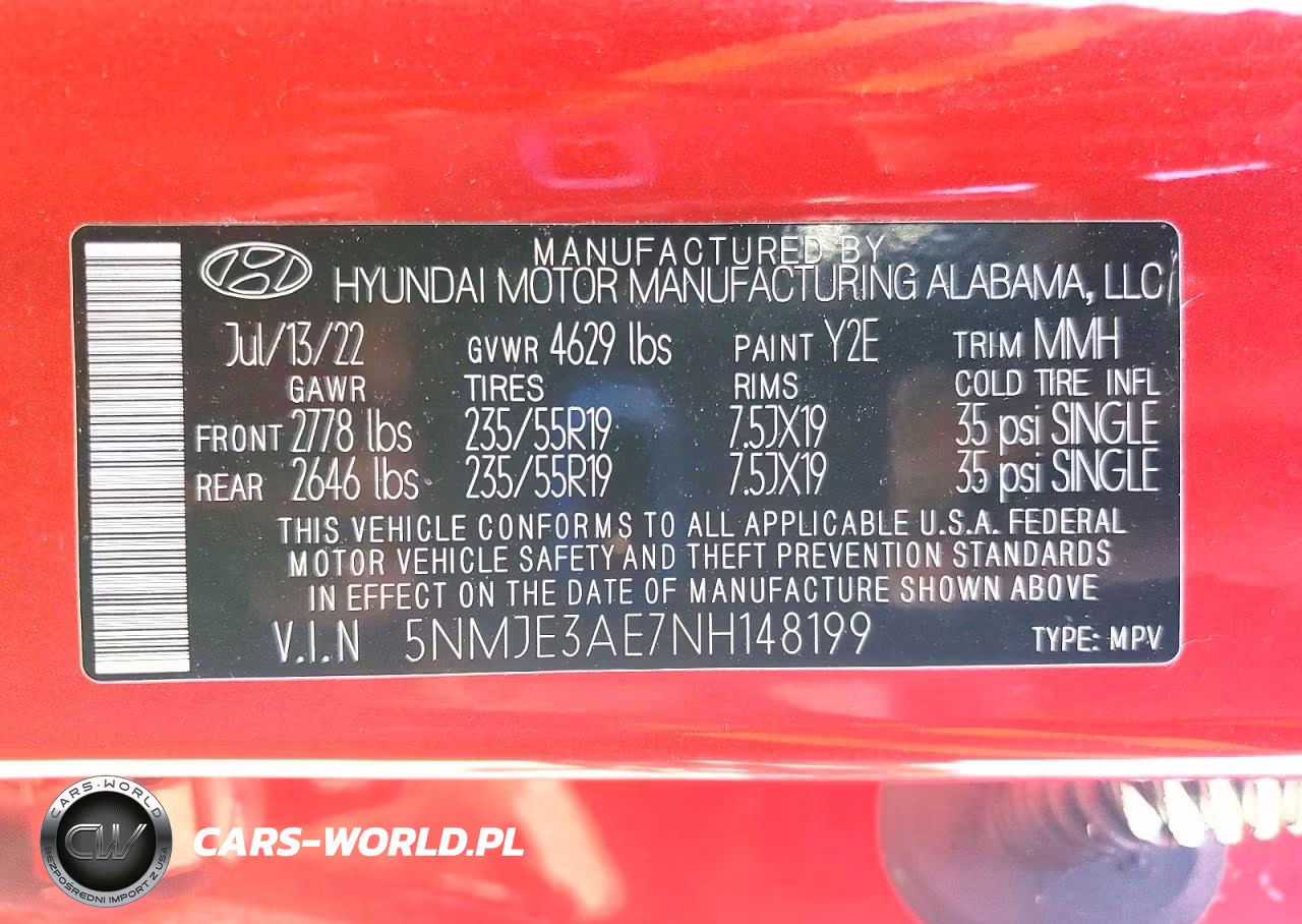 2022 Hyundai Tucson Limited VIN:5NMJE3AE7NH148199 - 13