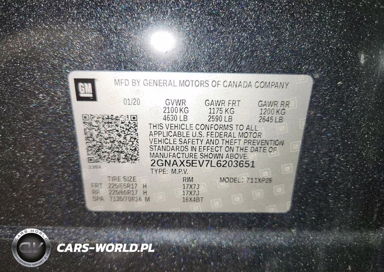 2020 Chevrolet Equinox VIN:2GNAX5EV7L6203651 - 13