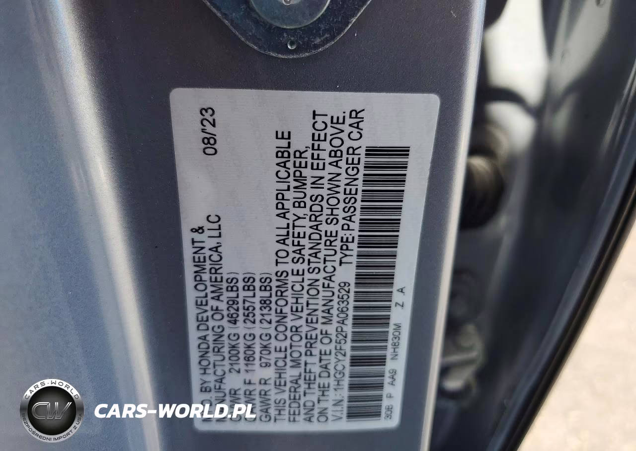2023 Honda Accord Hybrid Sport VIN:1HGCY2F52PA063529 - 12
