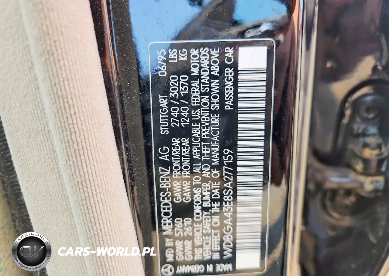 1995 Mercedes-Benz S 420 VIN:WDBGA43E8SA277159 - 12