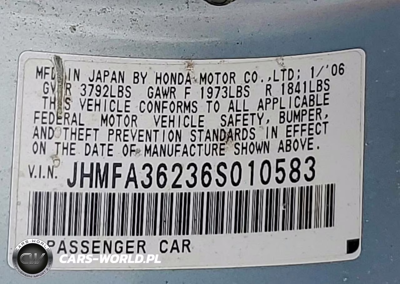 2006 Honda Civic Hybrid VIN:JHMFA36236S010583 - 12
