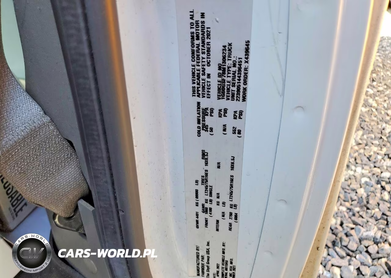 2021 Chevrolet Express Delivery Truck VIN:1GB0GSF78M1306234 - 14