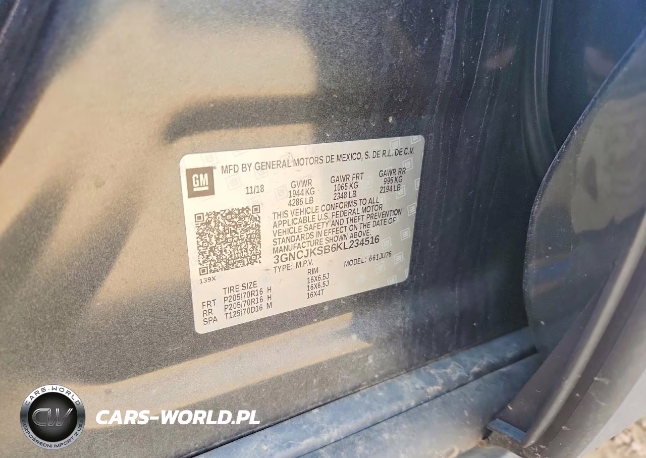 2019 Chevrolet Trax Ls VIN:3GNCJKSB6KL234516 - 12