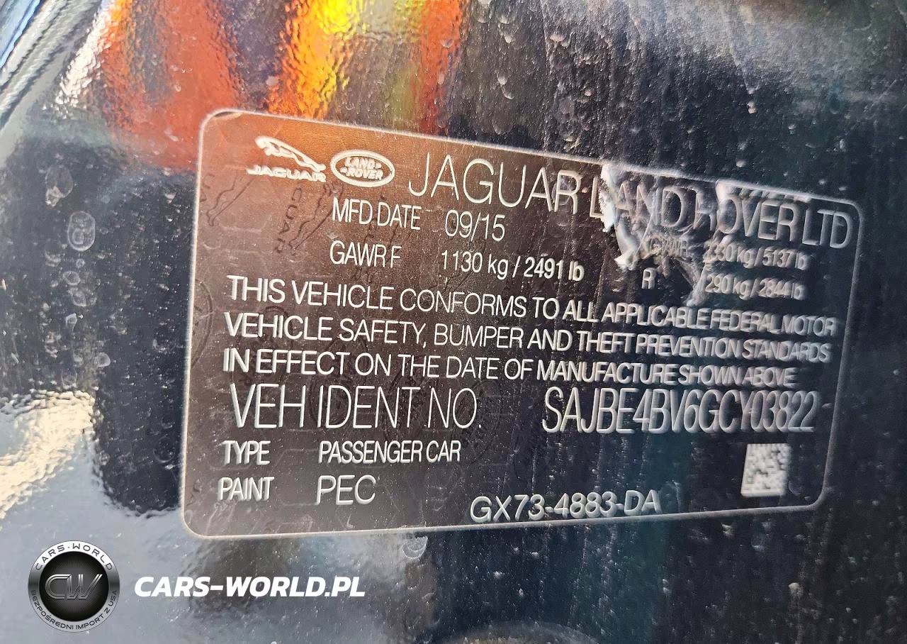 2016 Jaguar Xf Prestige VIN:SAJBE4BV6GCY03822 - 13