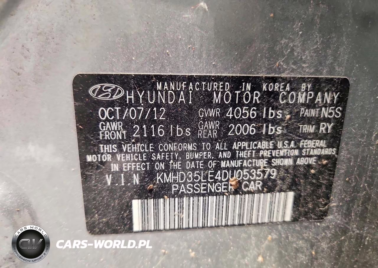 2013 Hyundai Elantra Gt Base VIN:KMHD35LE4DU053579 - 12