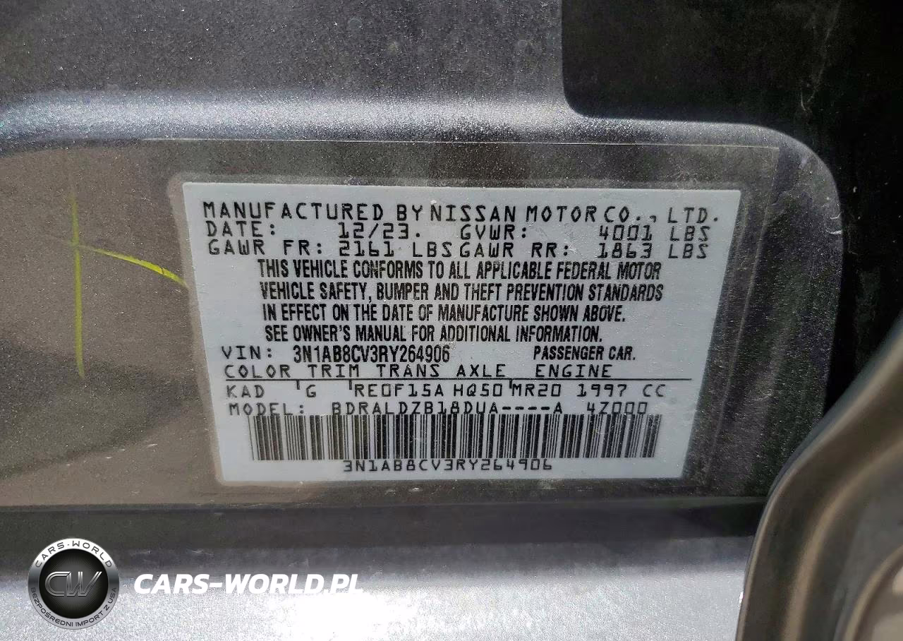 2024 Nissan Sentra Sv VIN:3N1AB8CV3RY264906 - 12