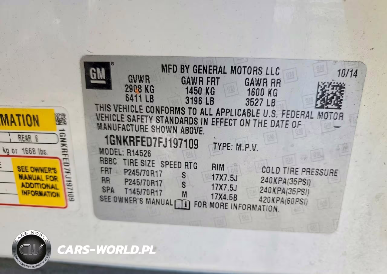 2015 Chevrolet Traverse Ls VIN:1GNKRFED7FJ197109 - 13