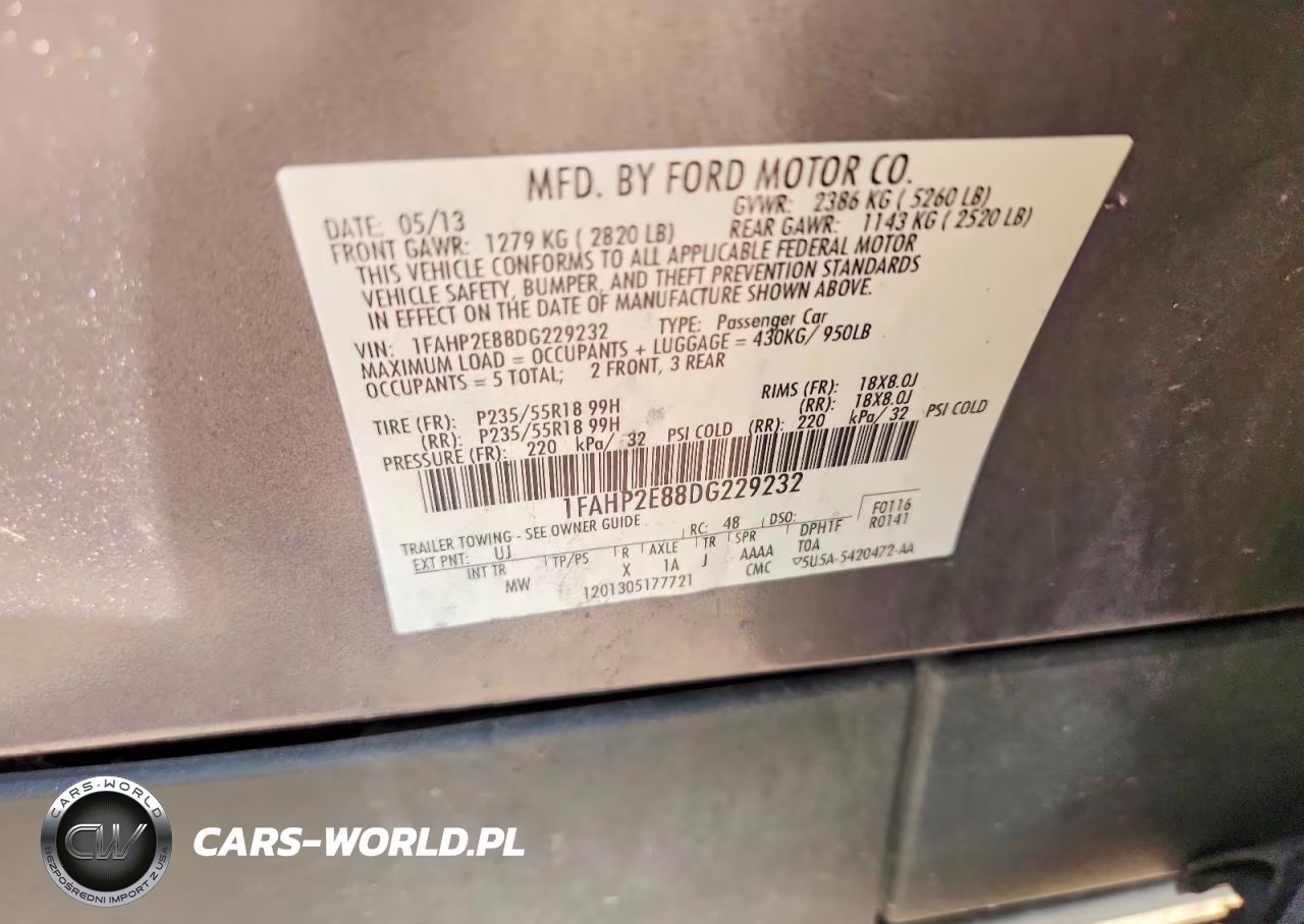 2013 Ford Taurus Sel VIN:1FAHP2E88DG229232 - 12