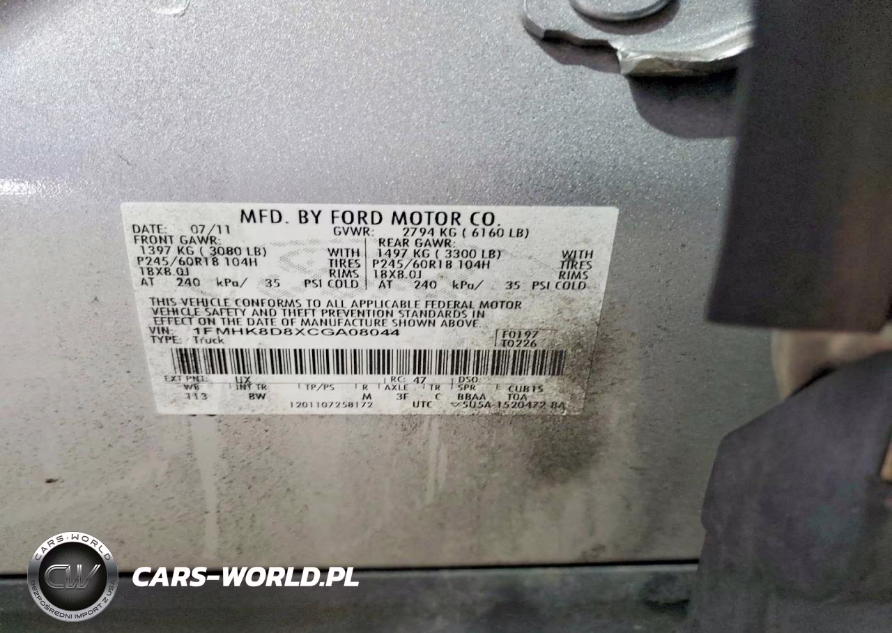 2012 Ford Explorer Xlt VIN:1FMHK8D8XCGA08044 - 13