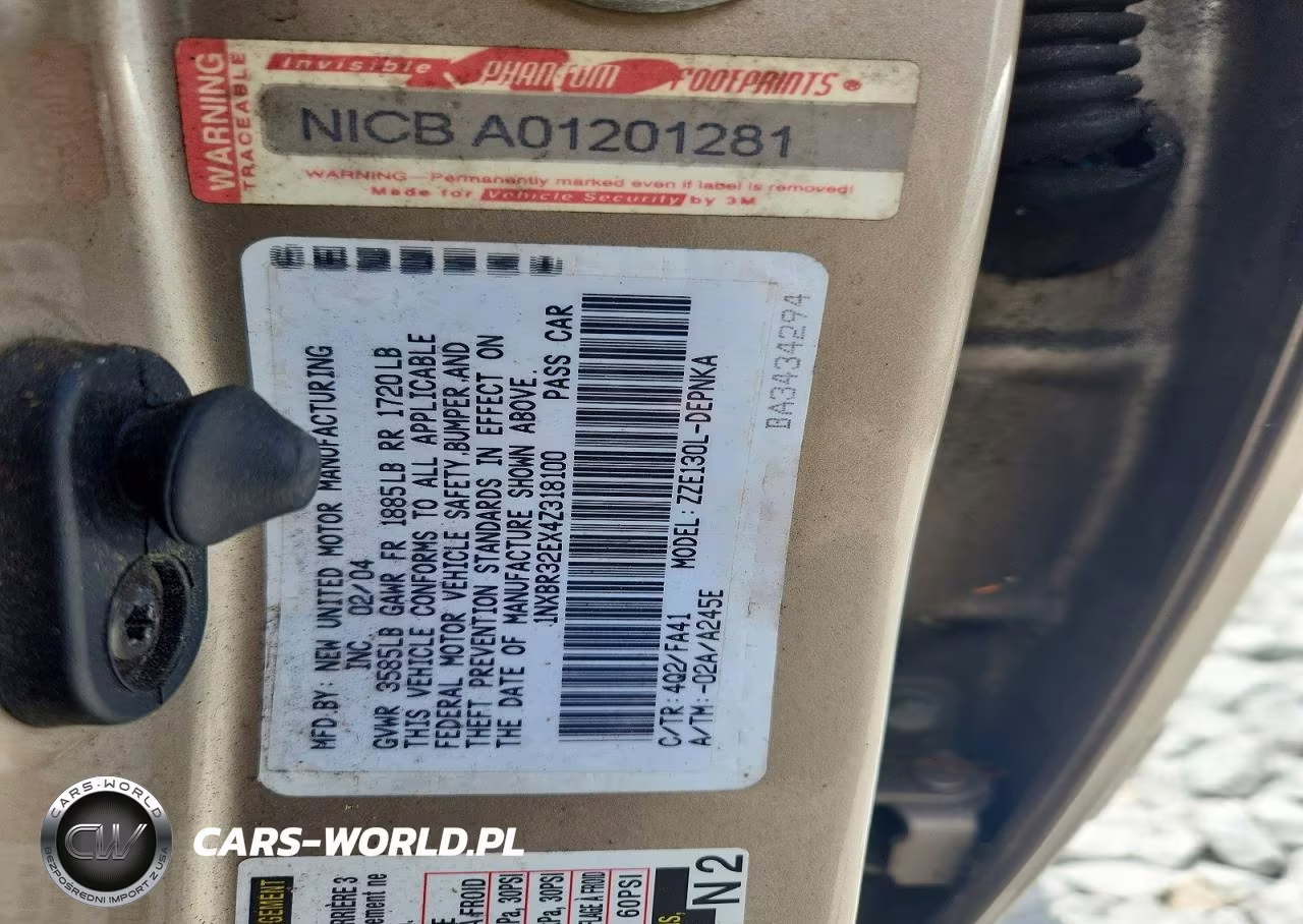 2004 Toyota Corolla Le VIN:1NXBR32EX4Z318100 - 12