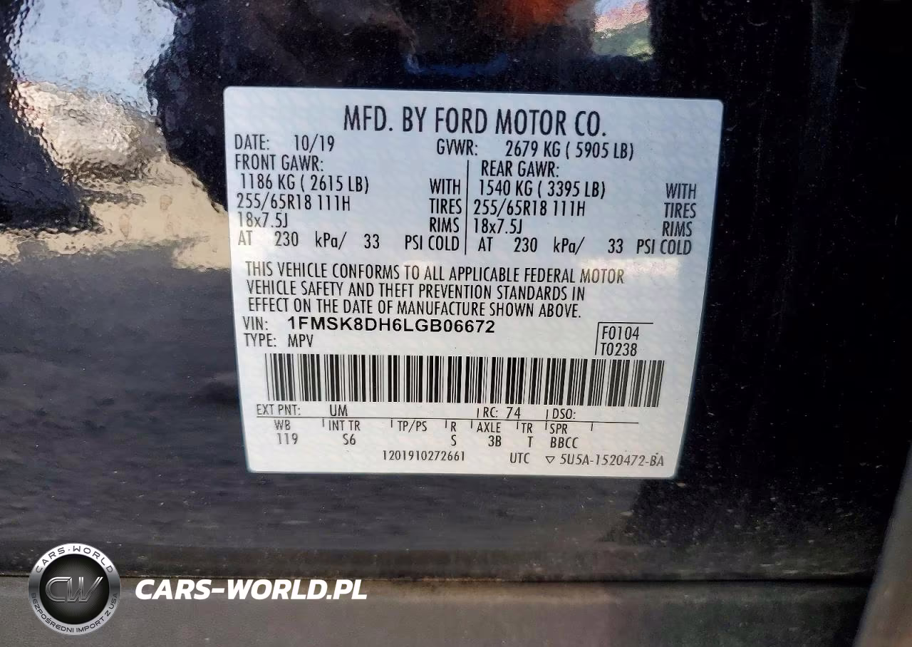2020 Ford Explorer Xlt VIN:1FMSK8DH6LGB06672 - 14