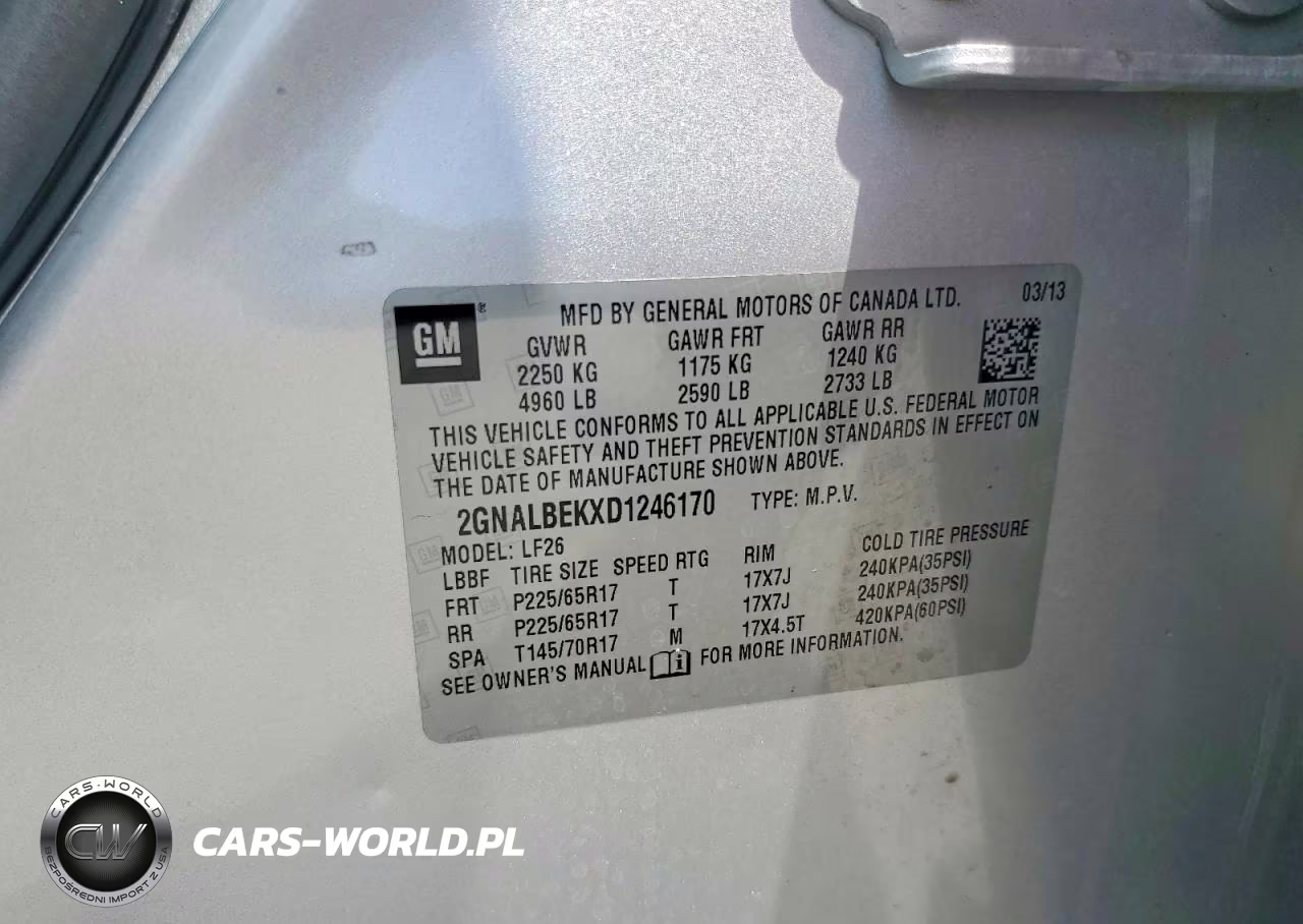 2013 Chevrolet Equinox Ls VIN:2GNALBEKXD1246170 - 14
