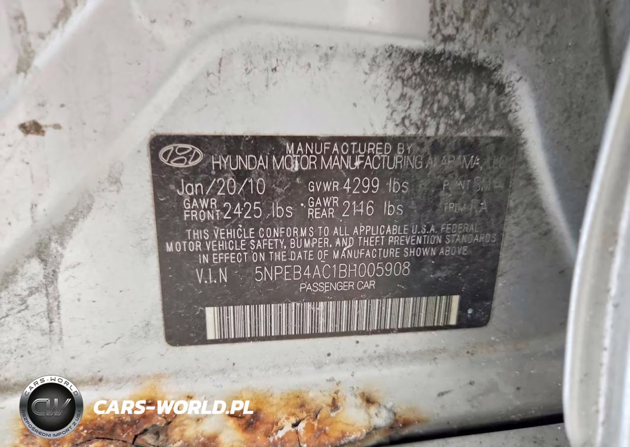2011 Hyundai Sonata Gls VIN:5NPEB4AC1BH005908 - 12