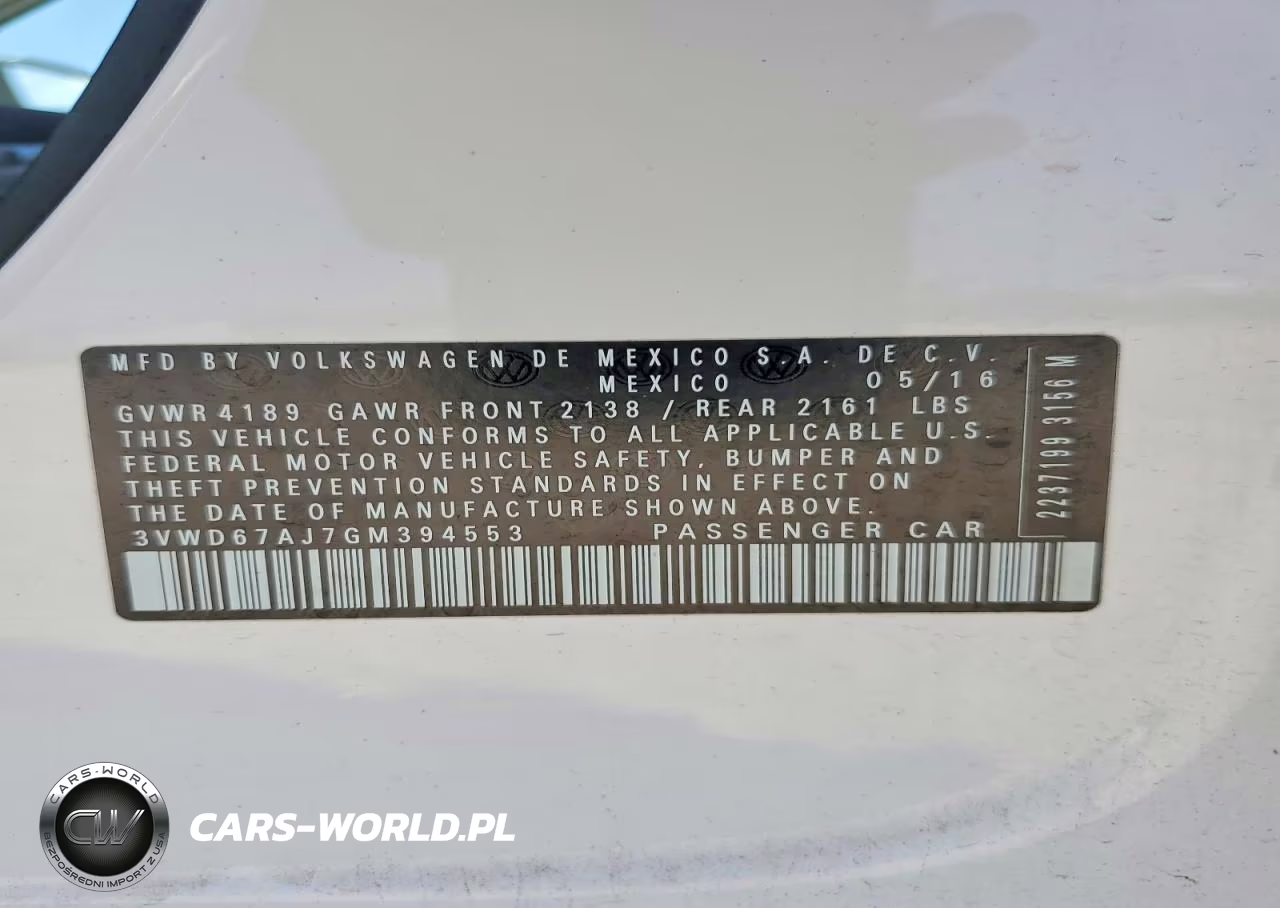 2016 Volkswagen Jetta Se VIN:3VWD67AJ7GM394553 - 12