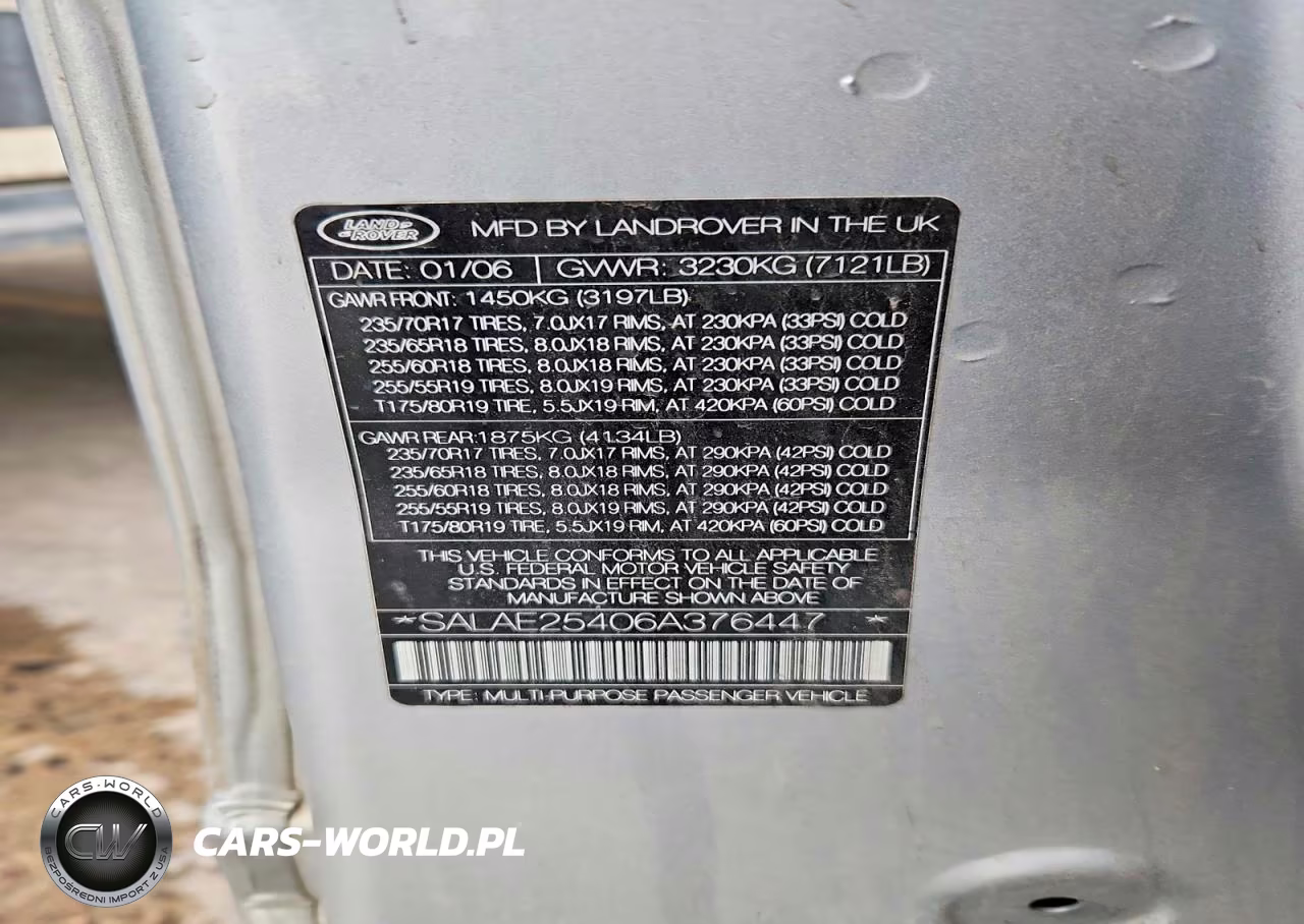 2006 Land Rover Lr3 Se VIN:SALAE25406A376447 - 13