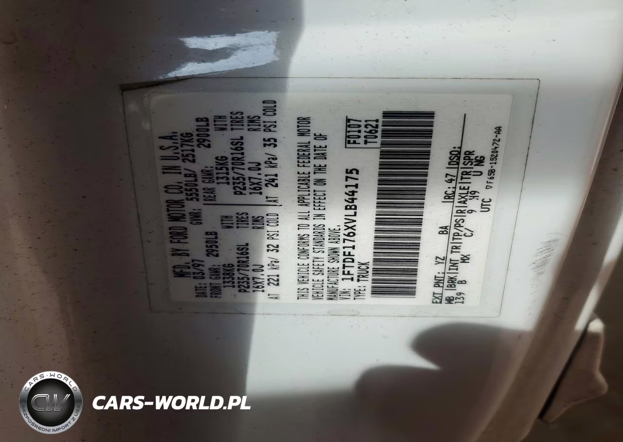 1997 Ford F150 VIN:1FTDF176XVLB44175 - 12