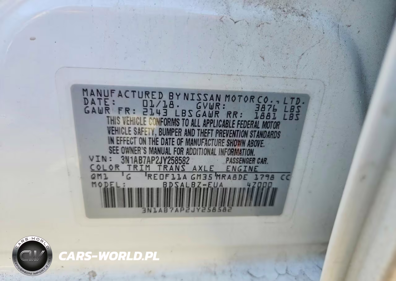 2018 Nissan Sentra S VIN:3N1AB7AP2JY258582 - 12